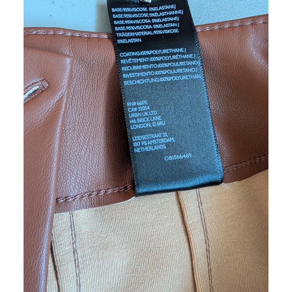 NWT Maeve The Colette Cropped Wide-Leg Faux Leather Pants Size 34 Copper #7D505 - Picture 9 of 9